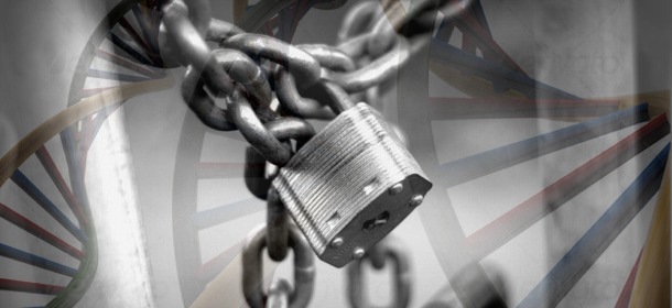 Lock bursting through DNA helixes