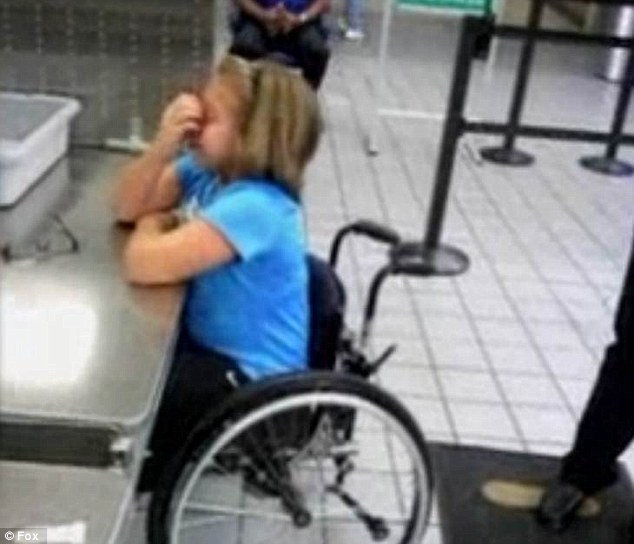 Ordeal: Her mother said she was not allowed to get close to her crying daughter to comfort her
