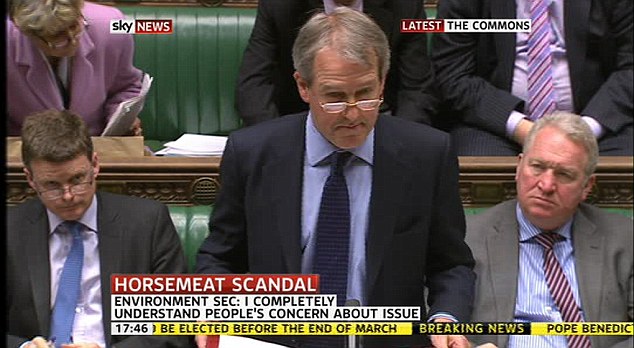 Mr Paterson faced a grilling from Labour MP Mary Creagh over his handling of the crisis