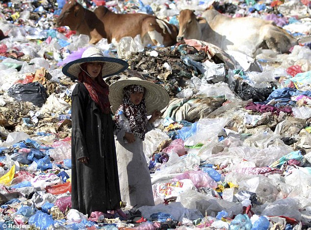 Among the rubbish that is dumped abroad used tyres are sent to China and discarded TVs and computers go to West China