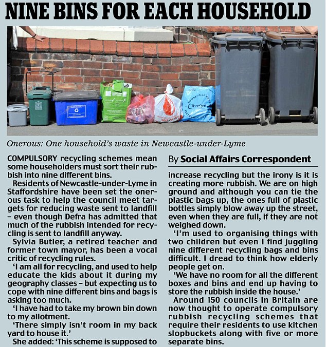 Nine bins