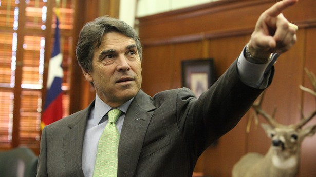 Texas Governor Rick Perry (R) points off into the distance. Photo: Flickr user Robert Scoble, creative commons licensed. Texas Governor Rick Perry (R) points off into the distance. Photo: Flickr user Robert Scoble, creative commons licensed.